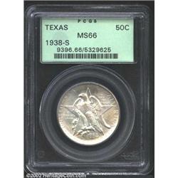 1938-S 50C Texas MS66 PCGS. Light lavender and apricot patina. A lustrous and nicely struck Gem with