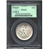1938-S 50C Texas MS66 PCGS. Light lavender and apricot patina. A lustrous and nicely struck Gem with