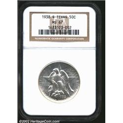 1938-S 50C Texas MS67 NGC. This is a bright, lustrous Gem with not a hint of color, nor any abrasion