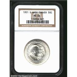 1951-S 50C Washington-Carver MS66 NGC. A brilliant Gem with well preserved surfaces. While not fully