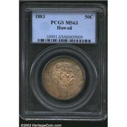 1883 50C Hawaii Half Dollar MS63 PCGS. Although a large number of these coins were struck, the vast.