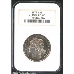 1879 S$1 Goloid Metric Dollar, Judd-1626, Pollock-1822, R.6(?), PR62 NGC. William Barber's design fo
