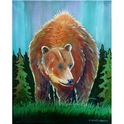 Artist of the Year Entry - Green Grass Bear Painting - Edwin (Tex) Wiebe