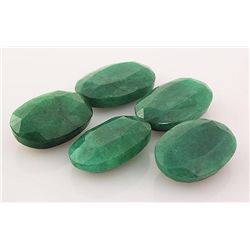 147.54ctw Faceted Loose Emerald Beryl Gemstone Lot of 5