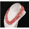 Image 1 : Woven Multi-Strand Natural Chip Beads Necklace