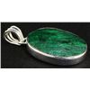 Image 2 : NATURAL EMERALD BERYL 43.83CTW SILVER PENDANT