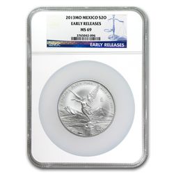 2013 2 oz Silver Libertad MS-69 NGC (ER) - Registry Set