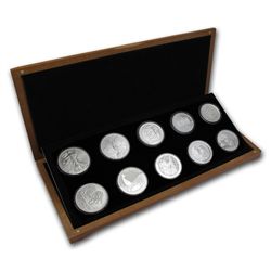 2013 1 oz - 10 Coin Around the World Silver Bullion Set