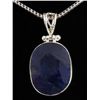 Image 1 : SAPPHIRE CORRUNDUM 48.51CTW SILVER PENDANT