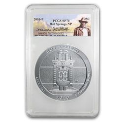 2010-P 5 oz Silver ATB Hot Springs SP-70 PCGS Roosevelt