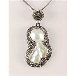 Victorian Vintage Mother of Pearl Pendant