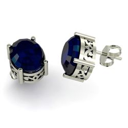 Sapphire 6.30ctw Earring 14kt White Gold