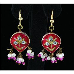 3.45GRAM INDIAN HANDMADE LAKH FASHION EARRING