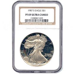 Certified Proof Silver Eagle PF69 1987