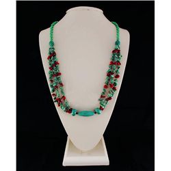 Gushing Sky Blue Turquoise 403.00ctw Beads Necklace