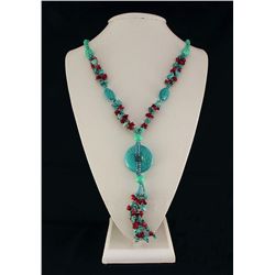 Gushing Sky Blue Turquoise 433.00ctw Beads Necklace