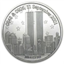 1 oz Remember! Twin Towers 9/11/2001 Silver Round