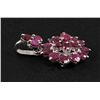 Image 2 : Flower Cluster 2.69g Sterling Silver Ruby Pendant 6.02c