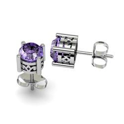 Tanzanite 2.00ctw Earring 14kt White Gold