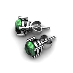 Emerald 0.96ctw Earring 14kt White Gold