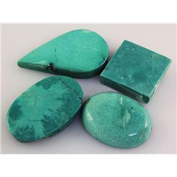 Natural Turquoise 194.35ctw Loose Gemstone Lot of 4