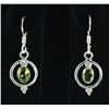 Image 2 : 1.10CT Peridot Unique Design .925 Hook Earring 2.21g