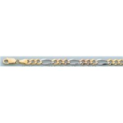 FIGARO 3+1 3COLOR 150 5.8mm 8in. 10.7 grs 14kt 3tone Go