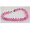 Image 2 : Handknotted Baby Pink Jade Necklace