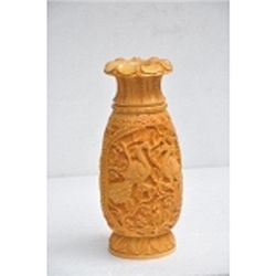 Haldu Wood Flower Vase size 10in.x4.5in.