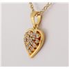 Image 1 : Cubic Zirconian Heart Pendant 18 Stone