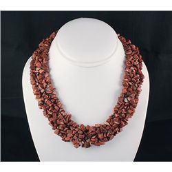 Woven Multi-Strand Natural Chip Beads Necklace