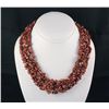 Image 1 : Woven Multi-Strand Natural Chip Beads Necklace