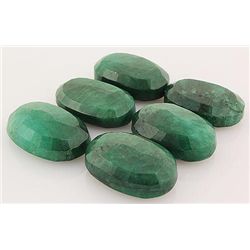 250.63ctw Faceted Loose Emerald Beryl Gemstone Lot of 6