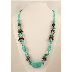 Gushing Sky Blue Turquoise 426.50ctw Beads Necklace