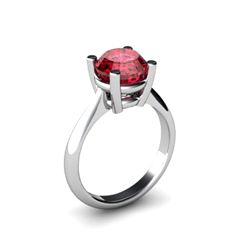 Garnet 2.50ctw Ring 14kt White Gold