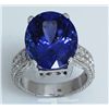 Image 1 : 12.76 carat Natural Tanzanite Oval Ring 10kt