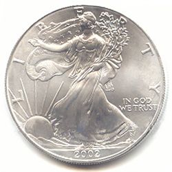 Uncirculated Silver Eagle 2002