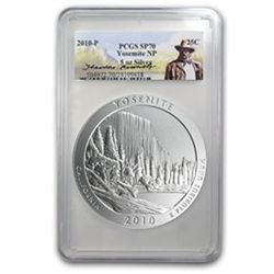 2010-P 5 oz Silver ATB Yosemite PCGS SP-70 PCGS Rooseve