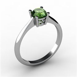 Tourmaline 0.45 ctw Ring 14kt White Gold