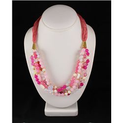 Various Semi Precious Gemstone Handmade Crafts Necklace