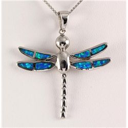 Natural Stone Opal Butterfly Design Pendant