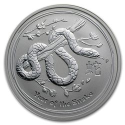 2013 1/2 oz Silver Australian Lunar Year of the Snake (