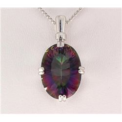 Natural Stone Mystic Topaz Pendant