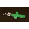 Image 2 : JADE CROSS 3.85GRAMS IN GOLD PLATED PENDANT
