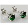 Image 1 : Green Tsavorite 1.00ctw Silver Stud Earring 0.50g