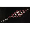 Image 1 : RUBY CORRUNDUM 47.80GRAMS FASHION SILVER BRACELET