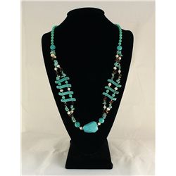 Gushing Sky Blue Turquoise 409.00ctw Beads Necklace