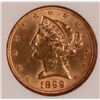 Image 2 : 1899 $5 GOLD LIBERTY NGC MS-61