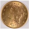 Image 1 : 1873 OPEN 3 TYPE 2 $20 GOLD LIBERTY MS-62