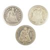 Image 1 : Low Grade Seated Dimes